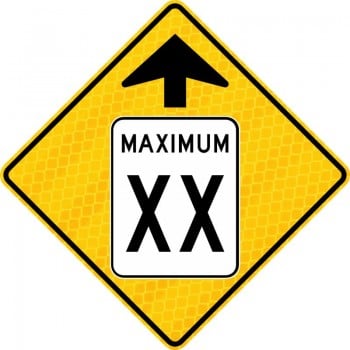 Panneau de danger: Signal avancé de limite de vitesse
