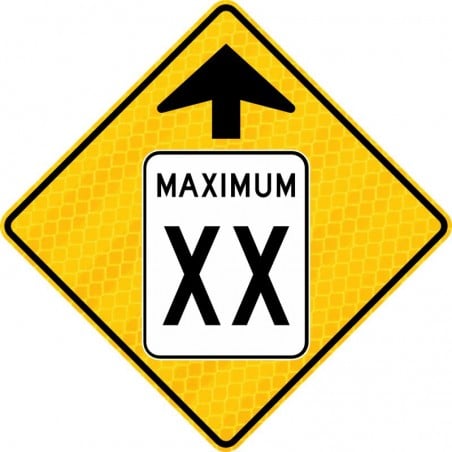 Panneau de danger: Signal avancé de limite de vitesse