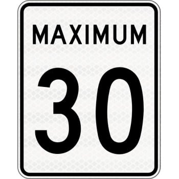 Panneau de limite de vitesse Maximum : 30 km/h