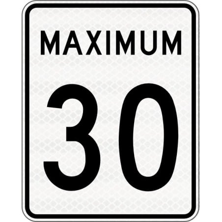 Panneau de limite de vitesse Maximum : 30 km/h
