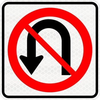Panneau de demi-tour interdit