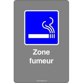 Affiche de sécurité aux normes CSA: INFORMATION Zone fumeur
