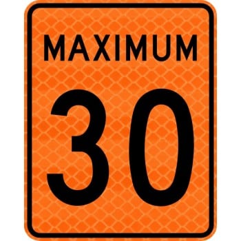 Panneau de travaux: Limite de vitesse, Maximum : 30 km/h