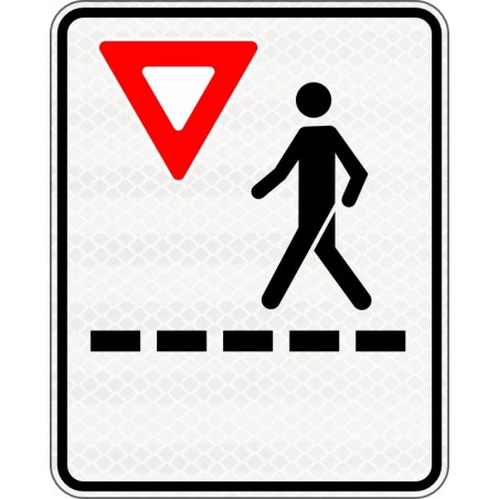 Panneau de Passage pour piétons, céder le passage