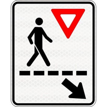 Panneau Passage pour piétons, céder le passage