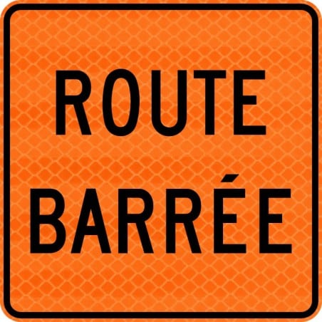 Panneau de travaux routiers