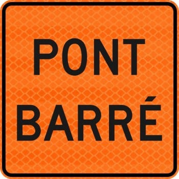 Panneau de travaux routiers