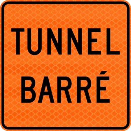 Panneau de travaux routiers: Tunnel barré