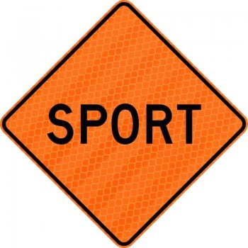 Panneau de travaux routiers: Activités sportives