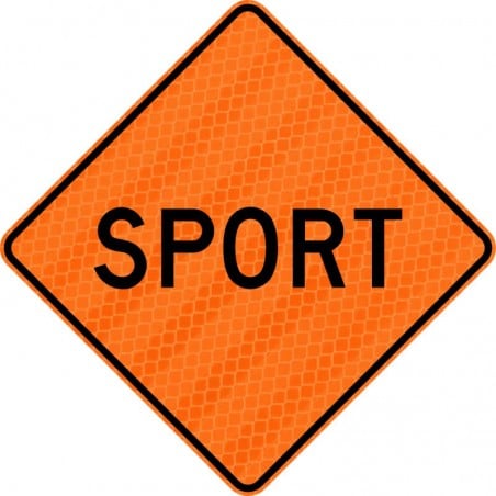 Panneau de travaux routiers: Activités sportives