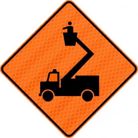 Panneau de travaux routiers:  travaux en hauteur