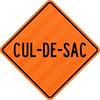 Panneau de travaux routiers: Cul-de-sac