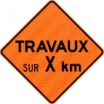 Panneau de travaux routiers: Étendue des travaux