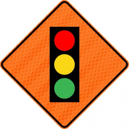 Panneau de travaux routiers: Signal avancé de feux de circulation