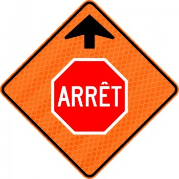 Panneau de travaux routiers: Signal avancé d'arrêt