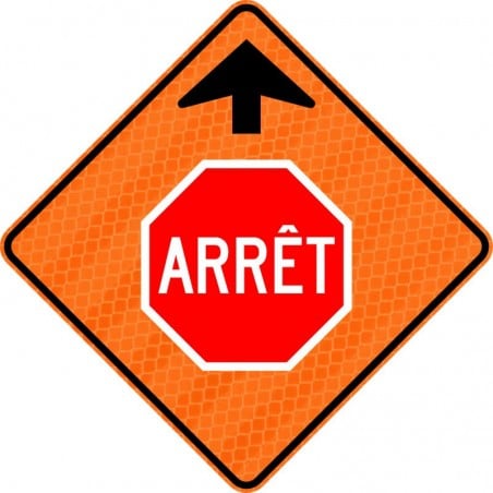 Panneau de travaux routiers: Signal avancé d'arrêt