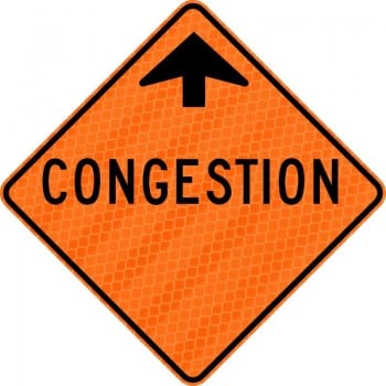 Panneau de travaux routiers: Signal avancé de congestion