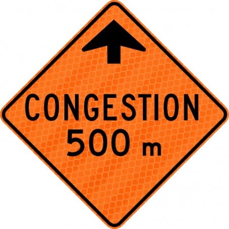 Panneau de travaux routiers: Signal avancé de congestion