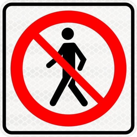 Panneau d'Accès interdit aux piétons