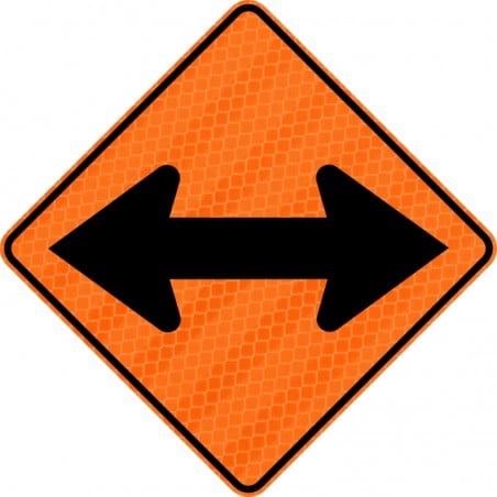 Panneau de travaux routiers: Flèche directionnelle double sens