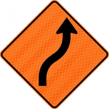 Panneau de travaux routiers: Déviation de voie