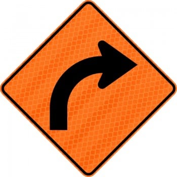 Panneau de travaux routiers: Signal avancé de direction des voies