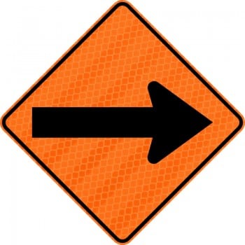 Panneau de travaux routiers: Flèche directionnelle