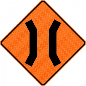 Panneau de travaux routiers: Passage étroit