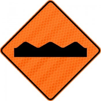 Panneau de travaux routiers: Chaussée cahoteuse
