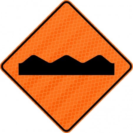 Panneau de travaux routiers: Chaussée cahoteuse