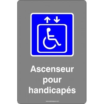 Affiche de sécurité aux normes CSA: INFORMATION Ascenseur pour handicapés