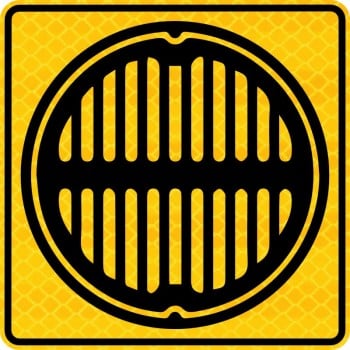 Panneau d'indication d'emplacement d'un trou d'homme (trou d'égout)