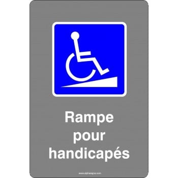 Affiche de sécurité aux normes CSA: INFORMATION Rampe pour handicapés
