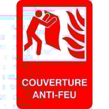 Affiche de sécurité-incendie: couverture anti-feu