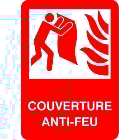 Affiche de sécurité-incendie: couverture anti-feu