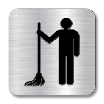 Plaque de porte ou murale avec pictogramme en relief 3D: Conciergerie