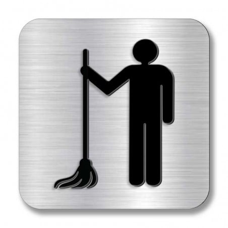 Plaque de porte ou murale avec pictogramme en relief 3D: Conciergerie