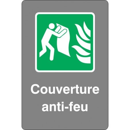 Affiche de sécurité aux normes CSA: URGENCE couverture anti-feu