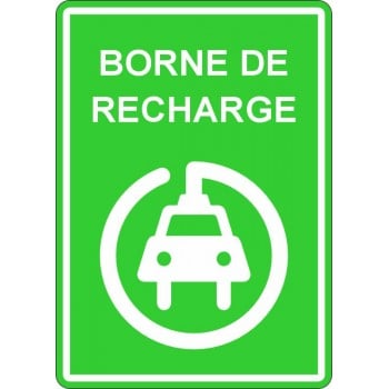 Affiche de stationnement: Borne de recharge véhicule électrique