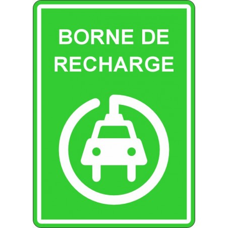 Affiche de stationnement: Borne de recharge véhicule électrique