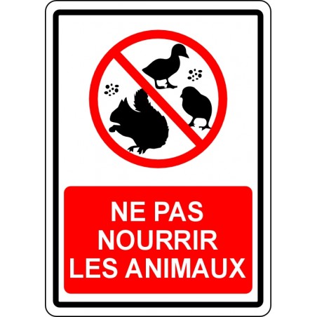 Affiche de sécurité pour plein air: ne pas nourrir les animaux