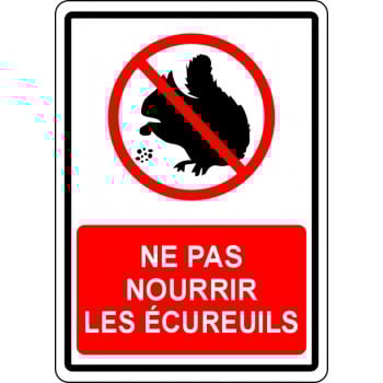 Affiche de sécurité pour plein air: ne pas nourrir les écureuils
