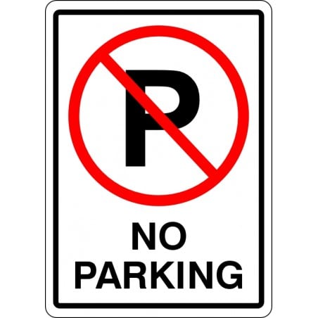 Affiche de stationnement anglophone seulement: No parking