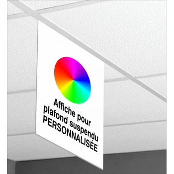 Affiche rectangulaire pour PLAFOND SUSPENDU personnalisable
