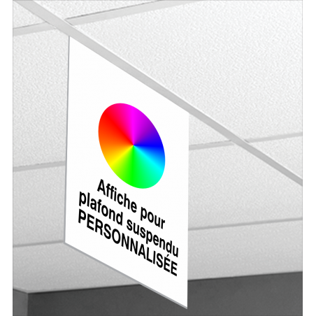 Affiche rectangulaire pour PLAFOND SUSPENDU personnalisable