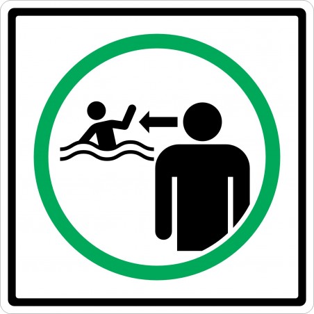 Affiche de sécurité pour piscine: obligatoire - les enfants doivent être accompagnés