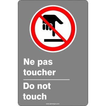 Affiche de sécurité aux normes CSA bilingue: Ne pas toucher