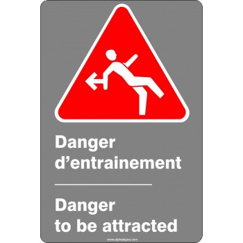 Affiche de sécurité aux normes CSA bilingue: Danger d'entrainement