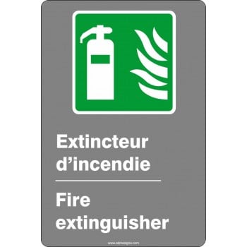Affiche de sécurité aux normes CSA bilingue: Extincteur d'incendie