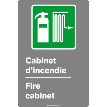 Affiche de sécurité aux normes CSA bilingue: Cabinet d'incendie